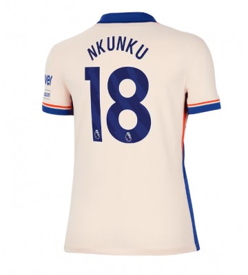 Chelsea Christopher Nkunku #18 Segunda Equipación Mujer 2024-25 Manga Corta